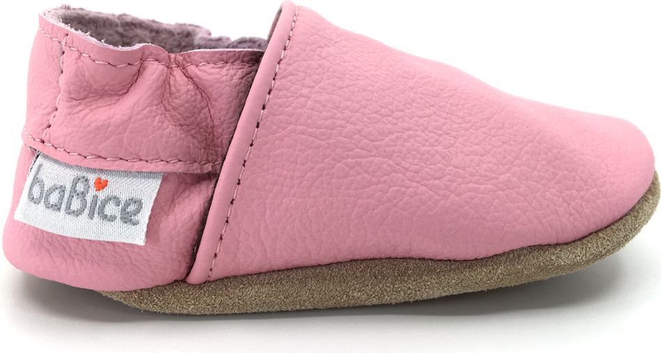 Kožené barefoot capáčky BaBice Růžové BA-057 Velikost: 17 - obrázek 4