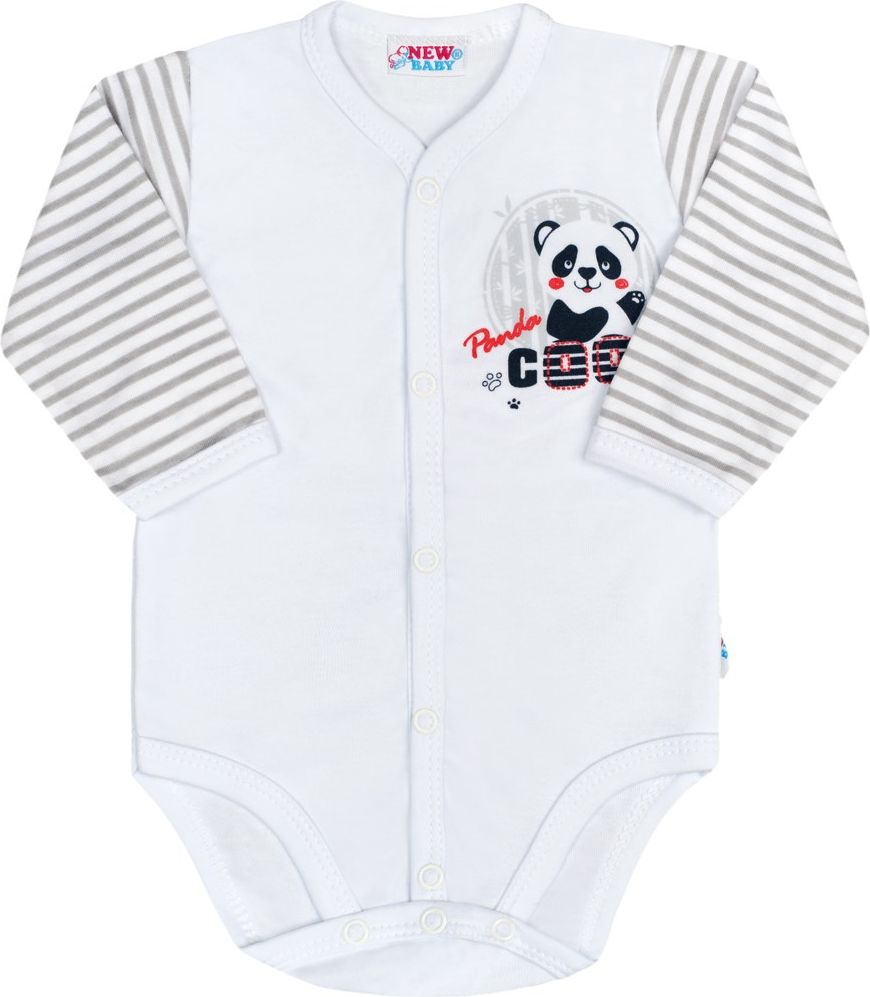 Kojenecké celorozepínací body s dlouhým rukávem New Baby Panda&nbsp;-&nbsp;56 (0-3m) - obrázek 1