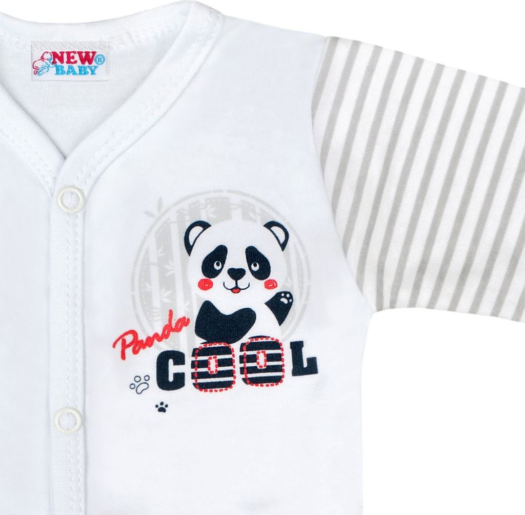Kojenecké celorozepínací body s dlouhým rukávem New Baby Panda&nbsp;-&nbsp;56 (0-3m) - obrázek 2