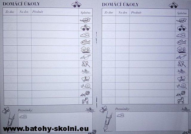 Školní úkolníček Stil A6 Cartoons - obrázek 2
