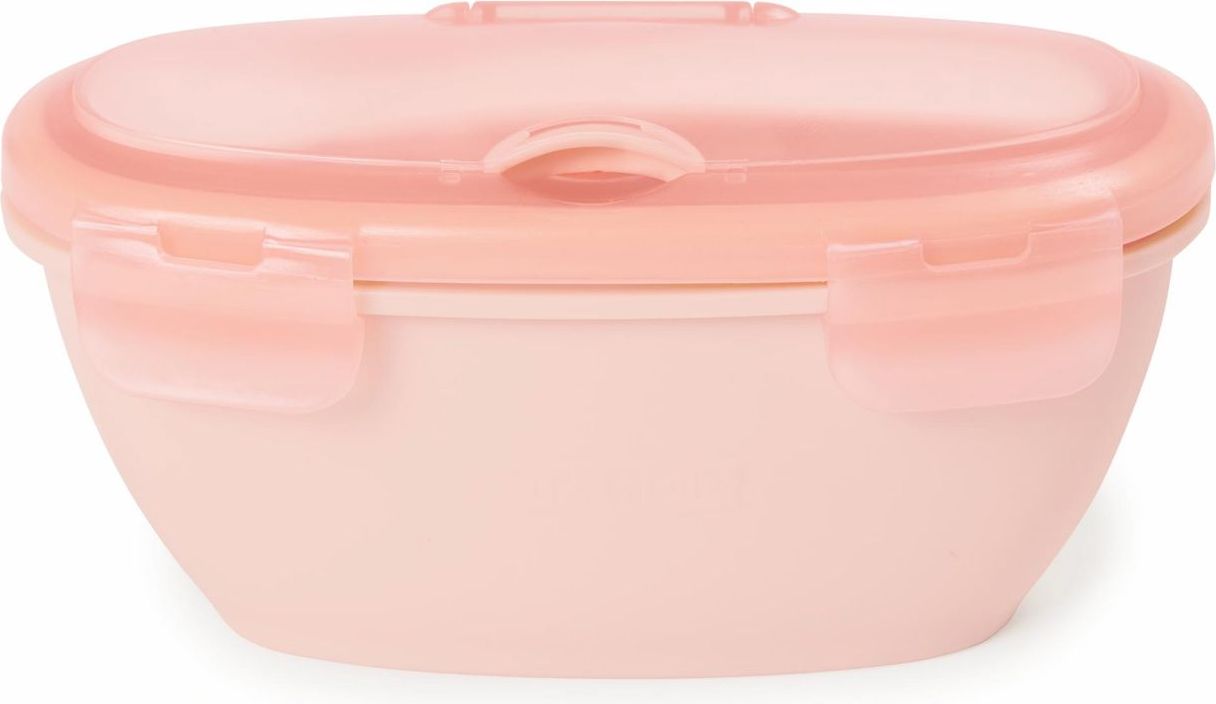 Skip Hop Miska s lžičkou v ochranném pouzdře Easy Serve Coral 240ml, 3m+ - obrázek 3
