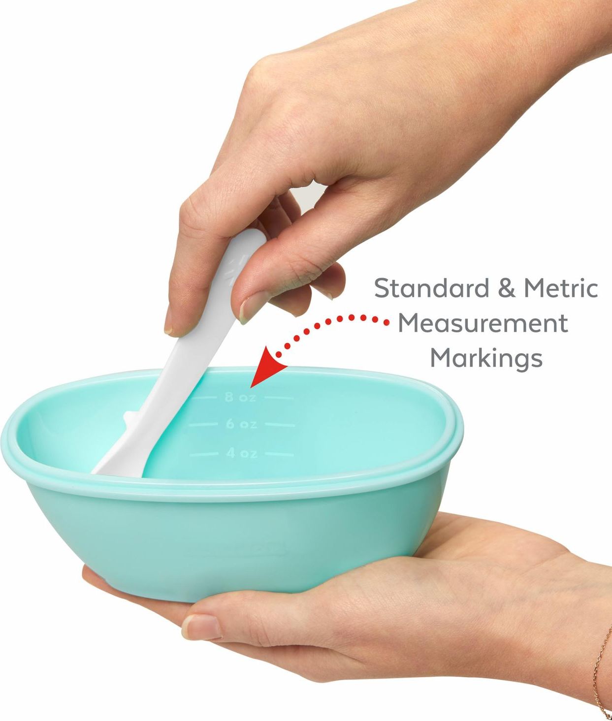 Skip Hop Miska s lžičkou v ochranném pouzdře Easy Serve Teal 240ml, 3m+ - obrázek 3