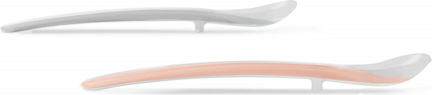 Skip Hop Lžičky silikonové Easy Feed Grey, Coral 2ks, 6m+ - obrázek 2