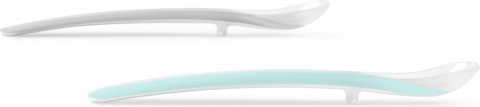 Skip Hop Lžičky silikonové Easy Feed Grey, Teal 2ks, 6m+ - obrázek 2