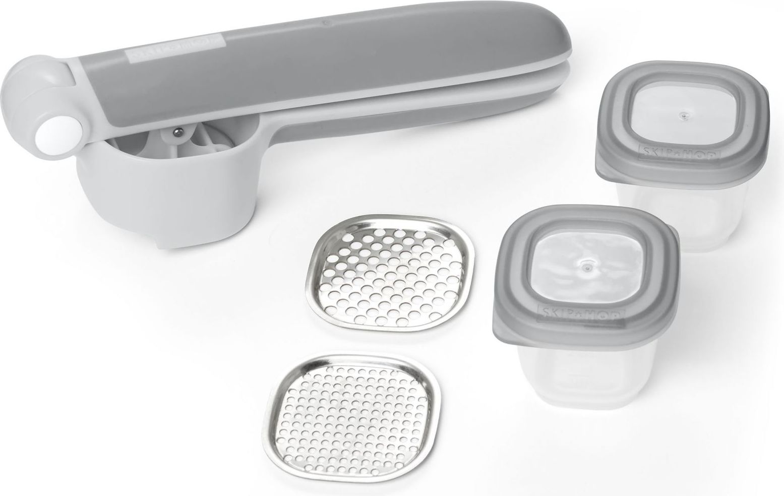 Skip Hop Set na přípravu jídla Easy Prep - lis s 2 nástavci a 2 nádobkami 60ml - obrázek 1