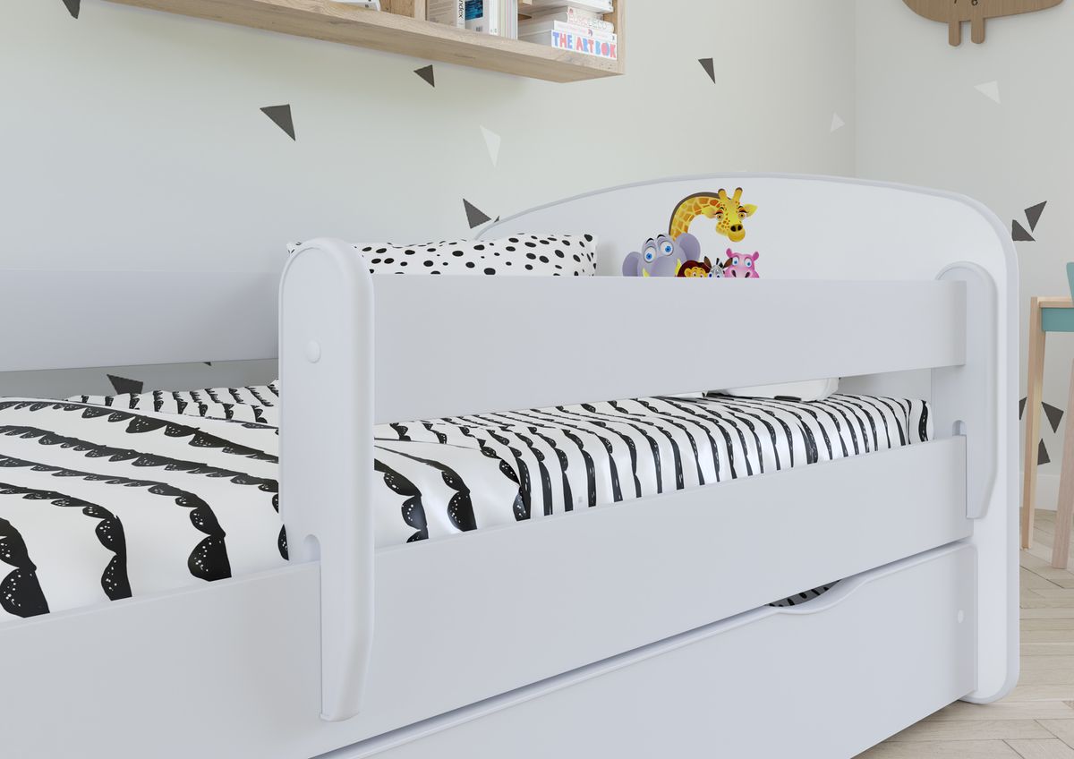 Dětská postel Ourbaby ZOO III bílá 180x80 cm - obrázek 4