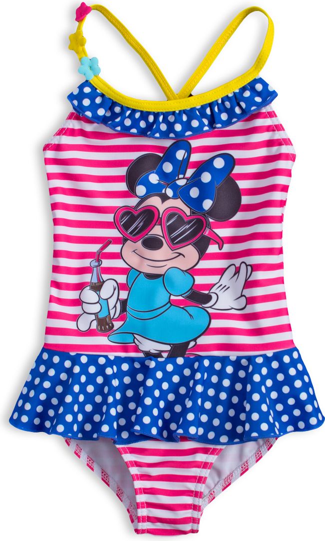 Dívčí plavky DISNEY MINNIE HOLIDAY růžový proužek Velikost: 116 - obrázek 1