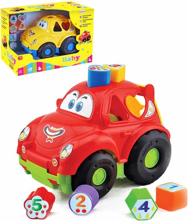 Baby auto vkládačka se 6 tvary počítání plast 2 barvy pro miminko - obrázek 1