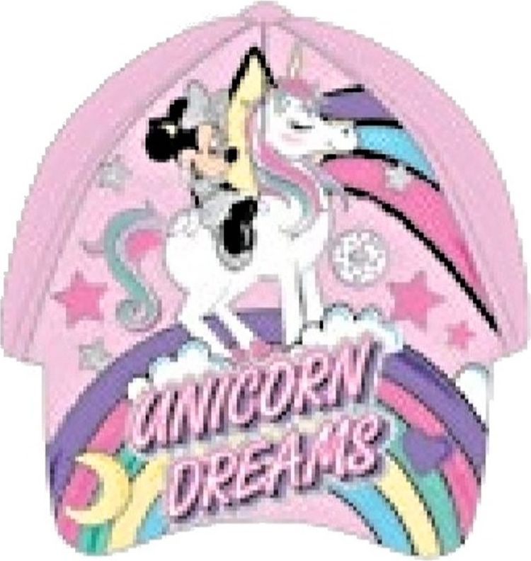 Setino · Dívčí kšiltovka Minnie Mouse s jednorožcem - Disney - motiv Unicorn Dreams - vel. 54 Světle růžová - obrázek 1