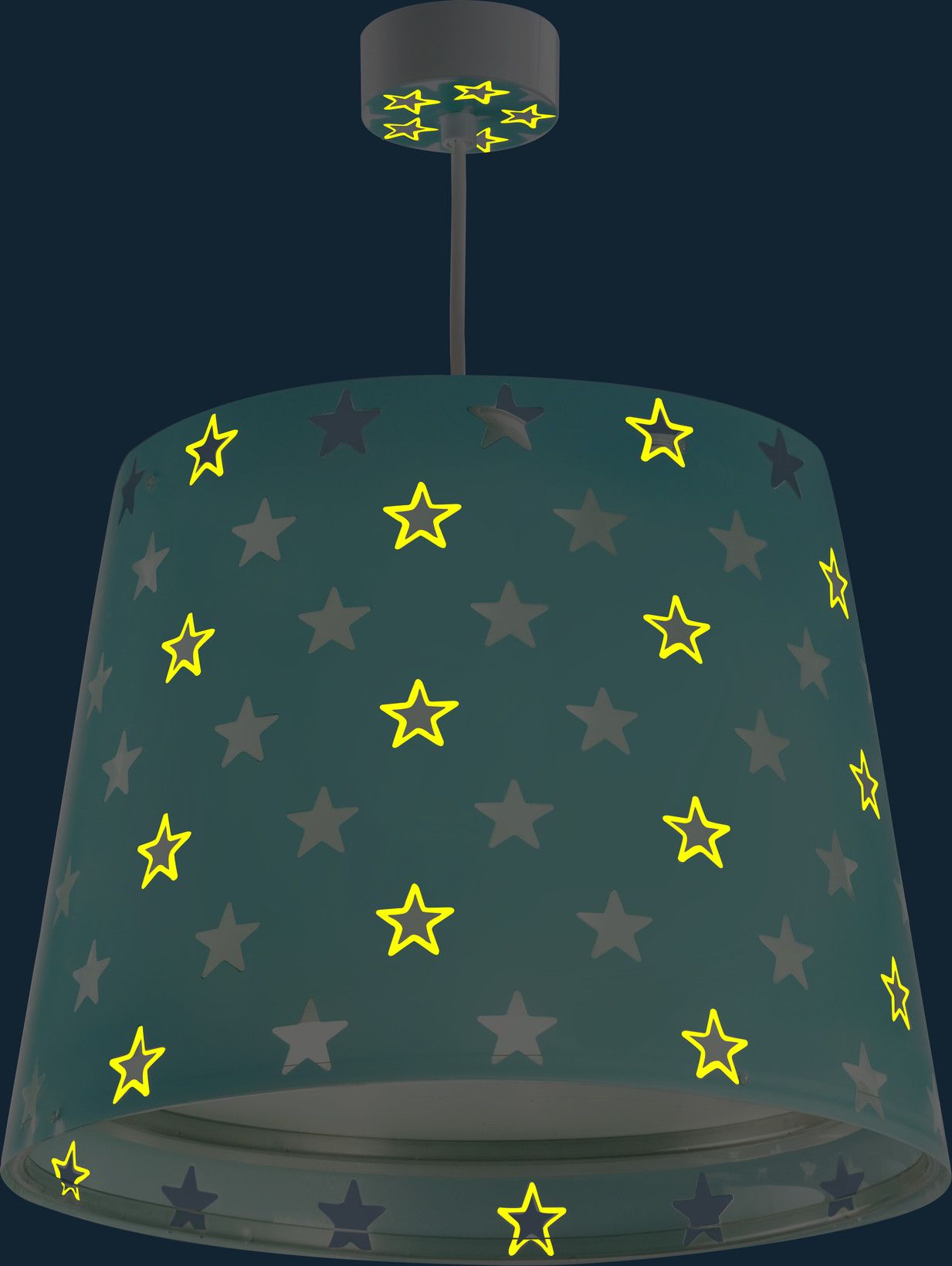 DĚTSKÉ ZÁVĚSNÉ SVÍTIDLO STARS GREEN - obrázek 3