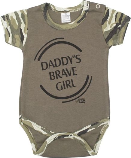 NEW BABY | New Baby Army | Kojenecké body s krátkým rukávem New Baby Army girl | Zelená | 92 (18-24m) - obrázek 1