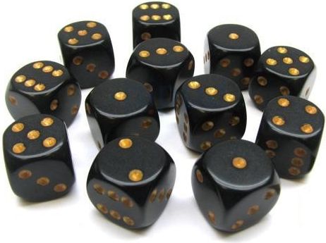 Chessex Hrací kostka šestistěnná matná 16mm Barva: zelená / bílá - obrázek 4