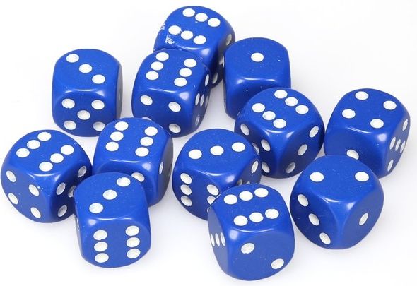 Chessex Hrací kostka šestistěnná matná 16mm Barva: slonovina / černá - obrázek 6