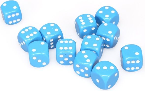 Chessex Hrací kostka šestistěnná matná 16mm Barva: slonovina / černá - obrázek 7