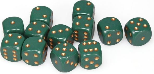 Chessex Hrací kostka šestistěnná matná 16mm Barva: slonovina / černá - obrázek 9