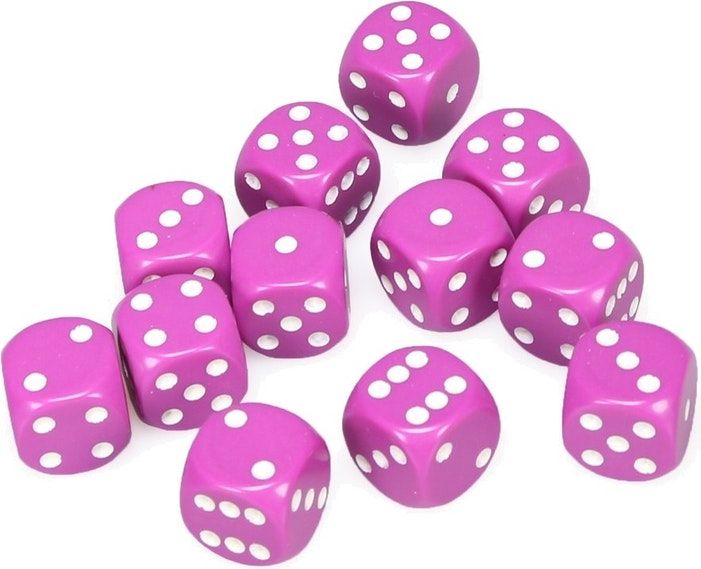 Chessex Hrací kostka šestistěnná matná 16mm Barva: slonovina / černá - obrázek 12