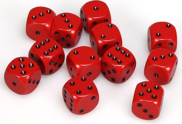 Chessex Hrací kostka šestistěnná matná 16mm Barva: slonovina / černá - obrázek 15