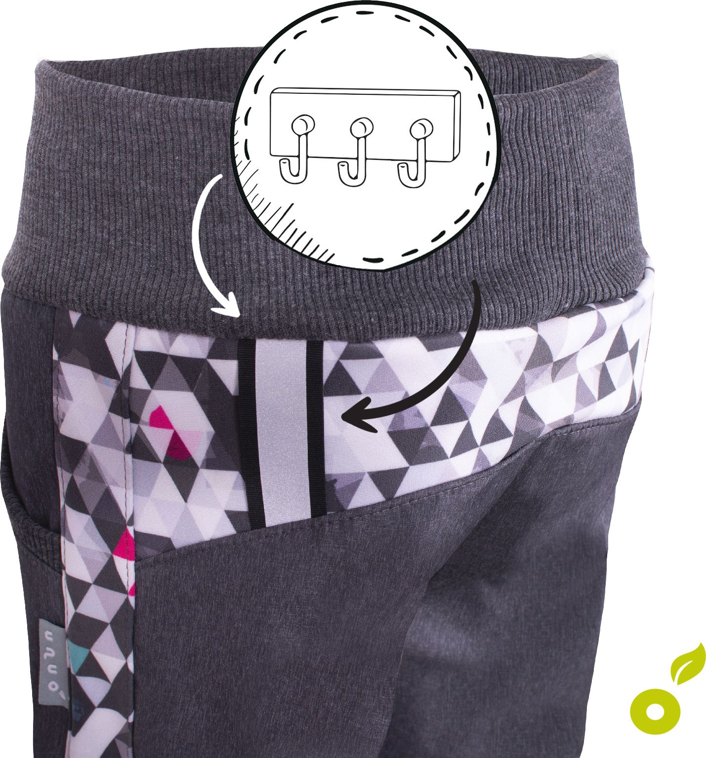 Unuo,  Softshellové kalhoty bez zateplení Street, Černá (Softshell kids trousers) Velikost (Size): 110/116 - obrázek 2