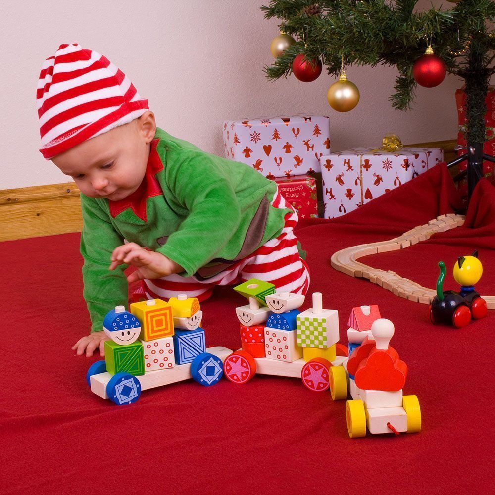 Bigjigs Toys Bigjigs Baby Dřevěný vláček s nasazováním poškozený obal - obrázek 3