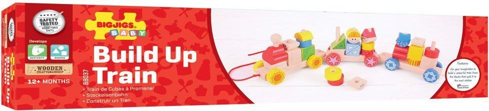 Bigjigs Toys Bigjigs Baby Dřevěný vláček s nasazováním poškozený obal - obrázek 4