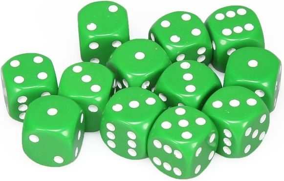 Chessex Hrací kostka šestistěnná matná 12mm Barva: červená / černá - obrázek 10