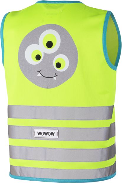 WOWOW Dětská reflexní vesta CRAZY MONSTER GREEN velikost: S (šířka 40 cm, délka 45 cm) doporučeno od 4 do 6 let. - obrázek 1