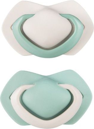 Set symetrických silikonových dudlíků 2 ks Canpol Pure Color Green 6-18 měsíců - obrázek 1