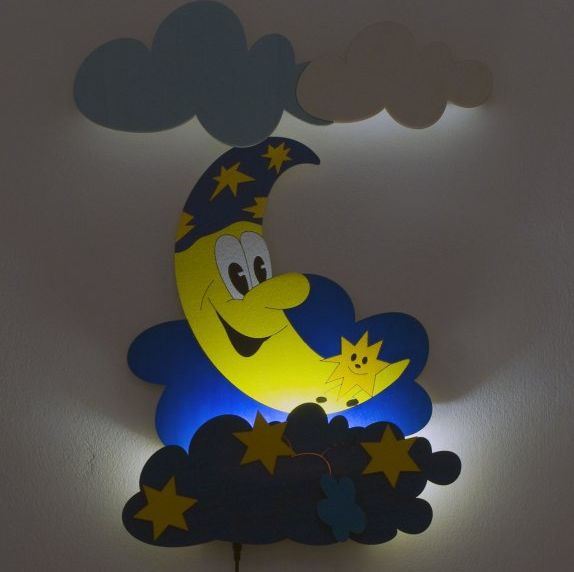 NÁSTĚNNÁ LED LAMPIČKA MĚSÍČEK - obrázek 1