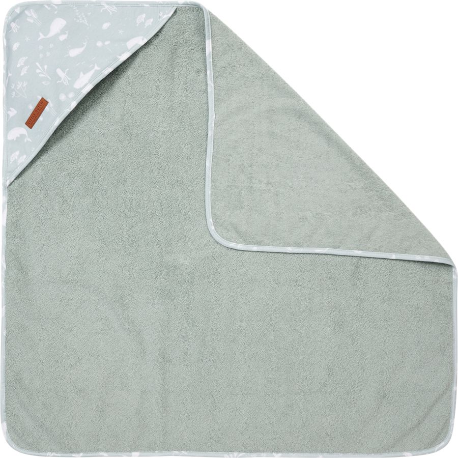 Osuška kapuca 75×75 cm Little Dutch Ocean Mint 2020 - obrázek 1