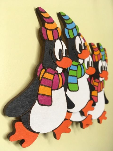 DEKORACE NA STĚNU TUČŇÁK SE ŠÁLOU 11cm (balení 6 ks) - obrázek 1