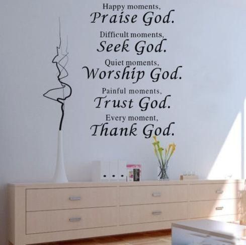 Dekorativní nálepka na zeď - PRAISE GOD - obrázek 2