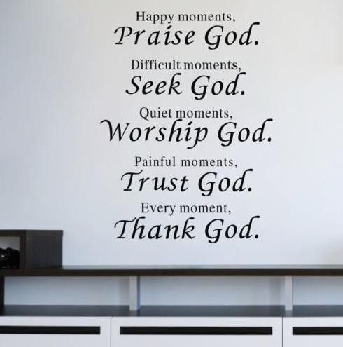 Dekorativní nálepka na zeď - PRAISE GOD - obrázek 4