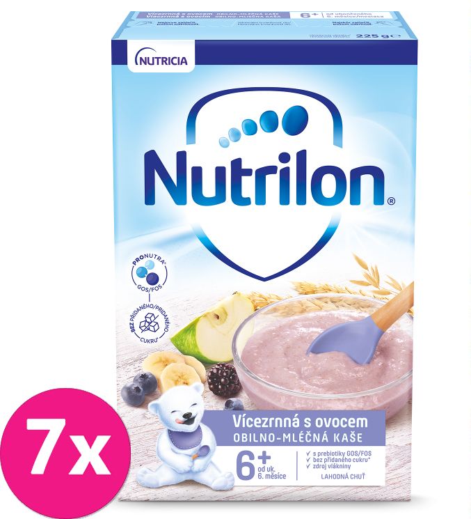 7x NUTRILON Pronutra® Vícezrnná kaše s ovocem 225 g, 6+ - obrázek 1