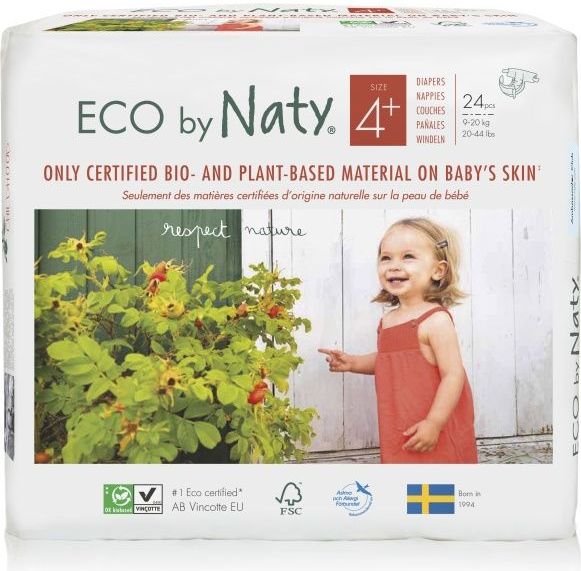 ECO by Naty Maxi+ 9-20 kg dětské plenky 24 ks - obrázek 1