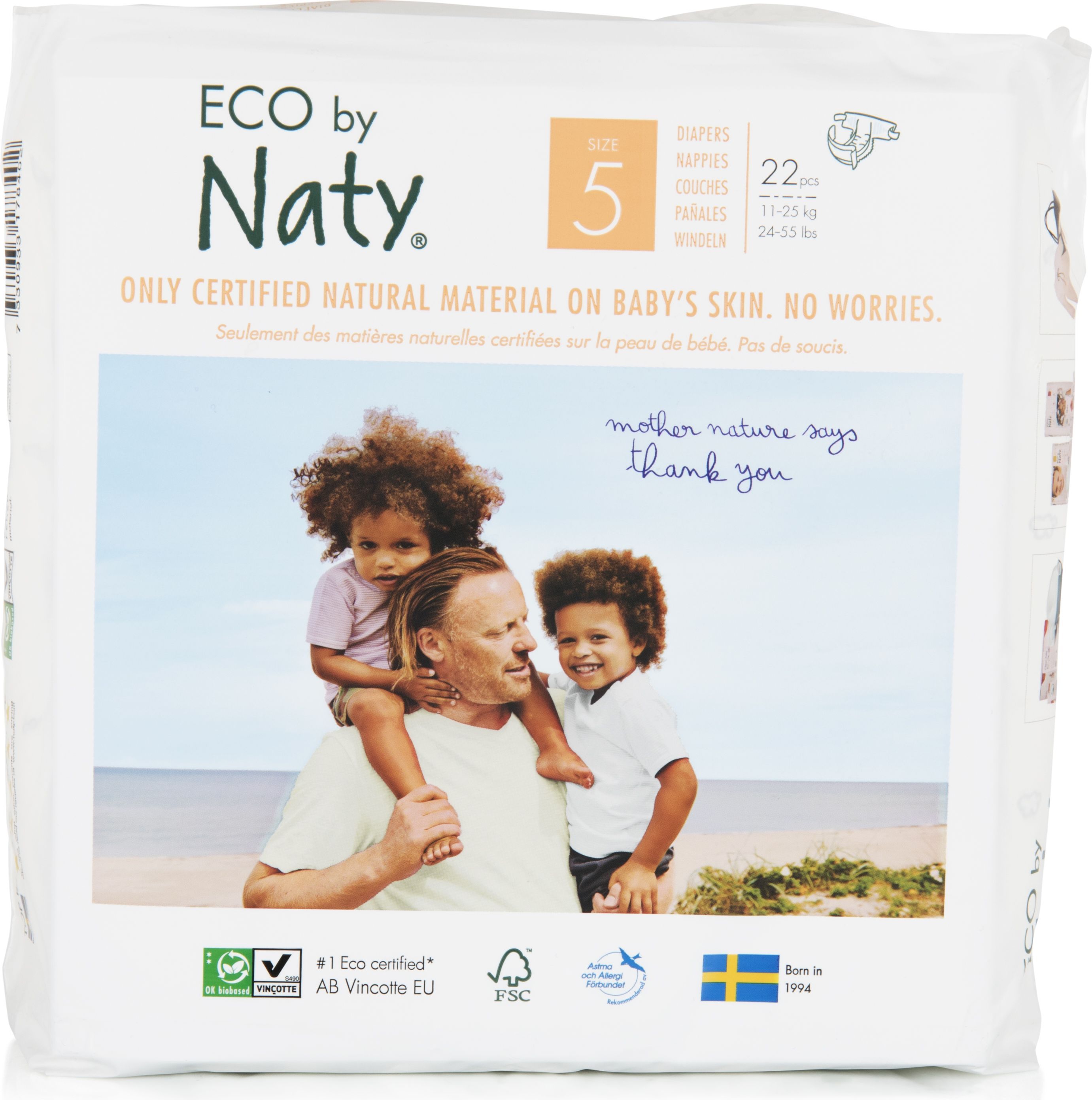 ECO by Naty Junior 11–25 kg dětské plenky 22 ks - obrázek 2
