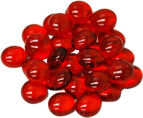 Chessex Skleněné žetony - Gaming Glass Stones (různé barvy) Barva: Iridized Crystal Red - obrázek 10