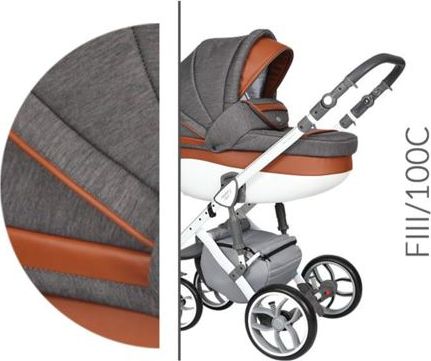 Kočárek Baby Merc Faster III Style 2019 dvojkombinace bílý rám FIII/100C - obrázek 1