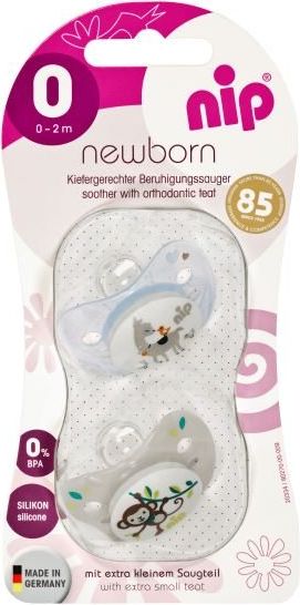 Šidítko Silikonové NIP Newborn Mix barev 2 ks - obrázek 2