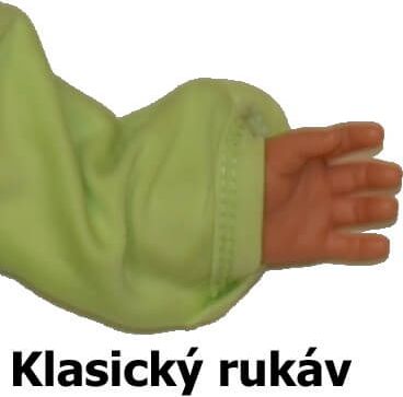 Kojenecká košilka Gama bílá s béžovou myškou a rukavičkovým rukávem velikost 50 - obrázek 3