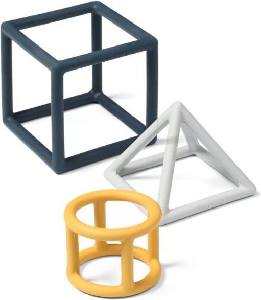 Silikonové kousátko 3 ks BabyOno Geometric Boy 2020 - obrázek 1