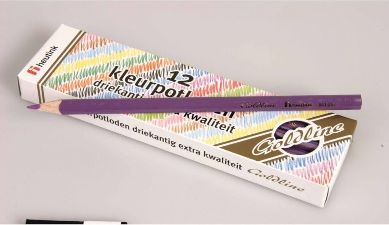 Pastelky trojhranné Goldline 3,7 mm, 12 ks, fialové - obrázek 1
