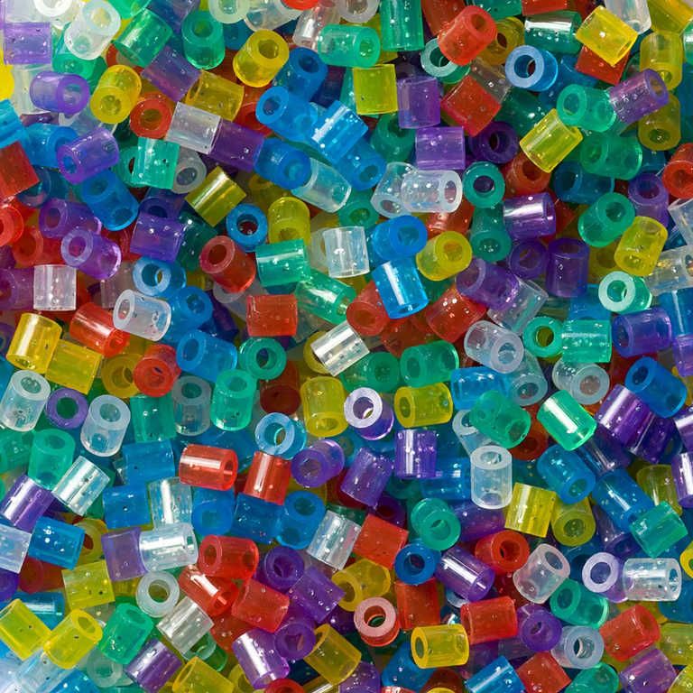 HAMA Korálky dětské zažehlovací třpytivé set 1000ks v sáčku midi plast - obrázek 2