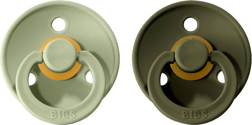 Šidítko kulaté Kaučuk 2 ks Bibs Colour Sage / Hunter Green - obrázek 1