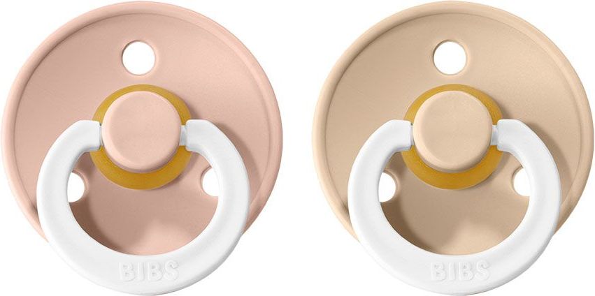 Šidítko kulaté Kaučuk 2 ks Bibs Colour Blush Noční/ Vanilla Noční 6-18 měsíců - obrázek 1