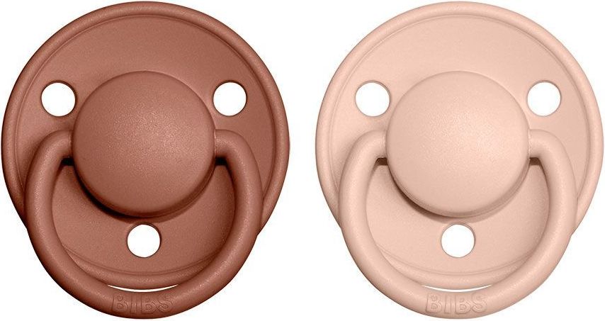 Šidítko kulaté Kaučuk 2 ks Bibs De Lux Woodchuck / Blush 0-6 měsíců - obrázek 1