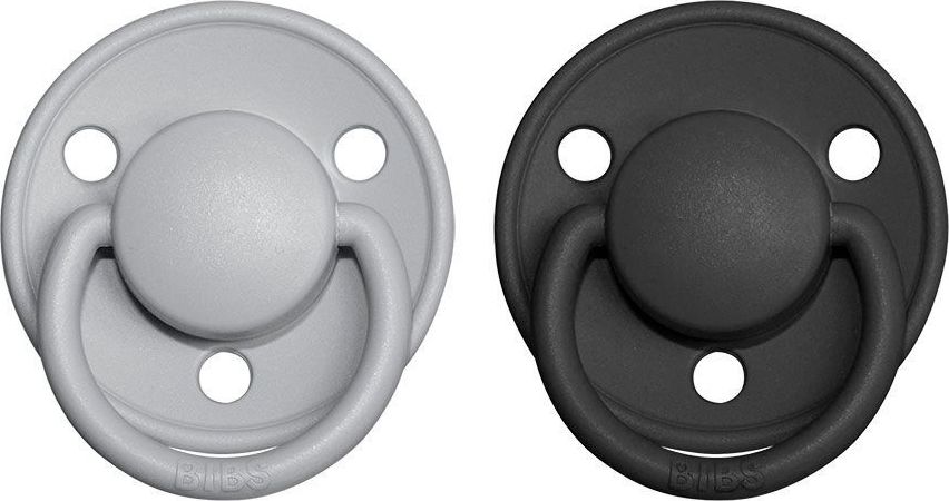 Šidítko kulaté Kaučuk 2 ks Bibs De Lux Cloud / Black 0-6 měsíců - obrázek 1