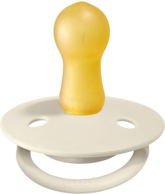 Šidítko kulaté Kaučuk 2 ks Bibs De Lux Ivory / Sage 0-6 měsíců - obrázek 2