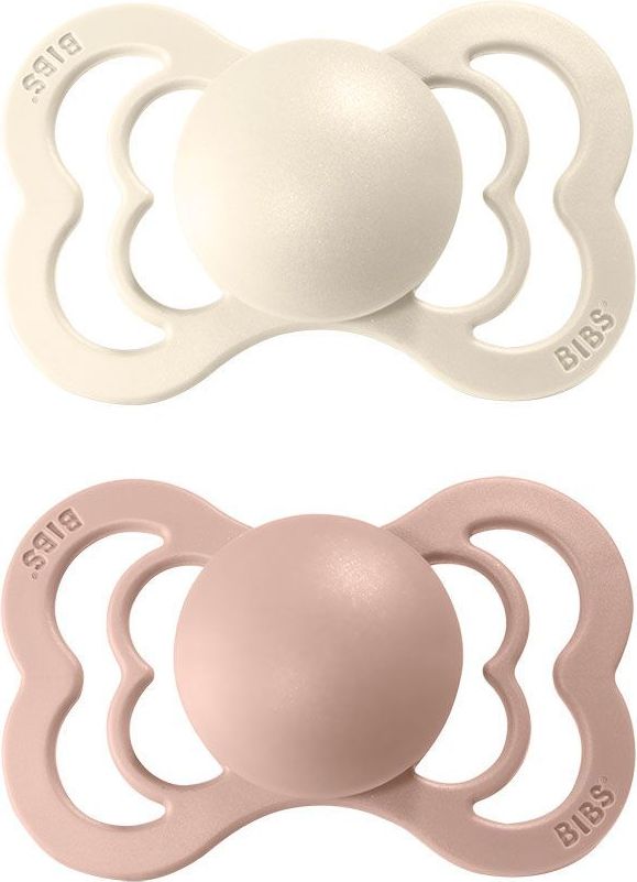 Šidítko kulaté Kaučuk 2 ks Bibs Supreme Ivory / Blush - obrázek 1