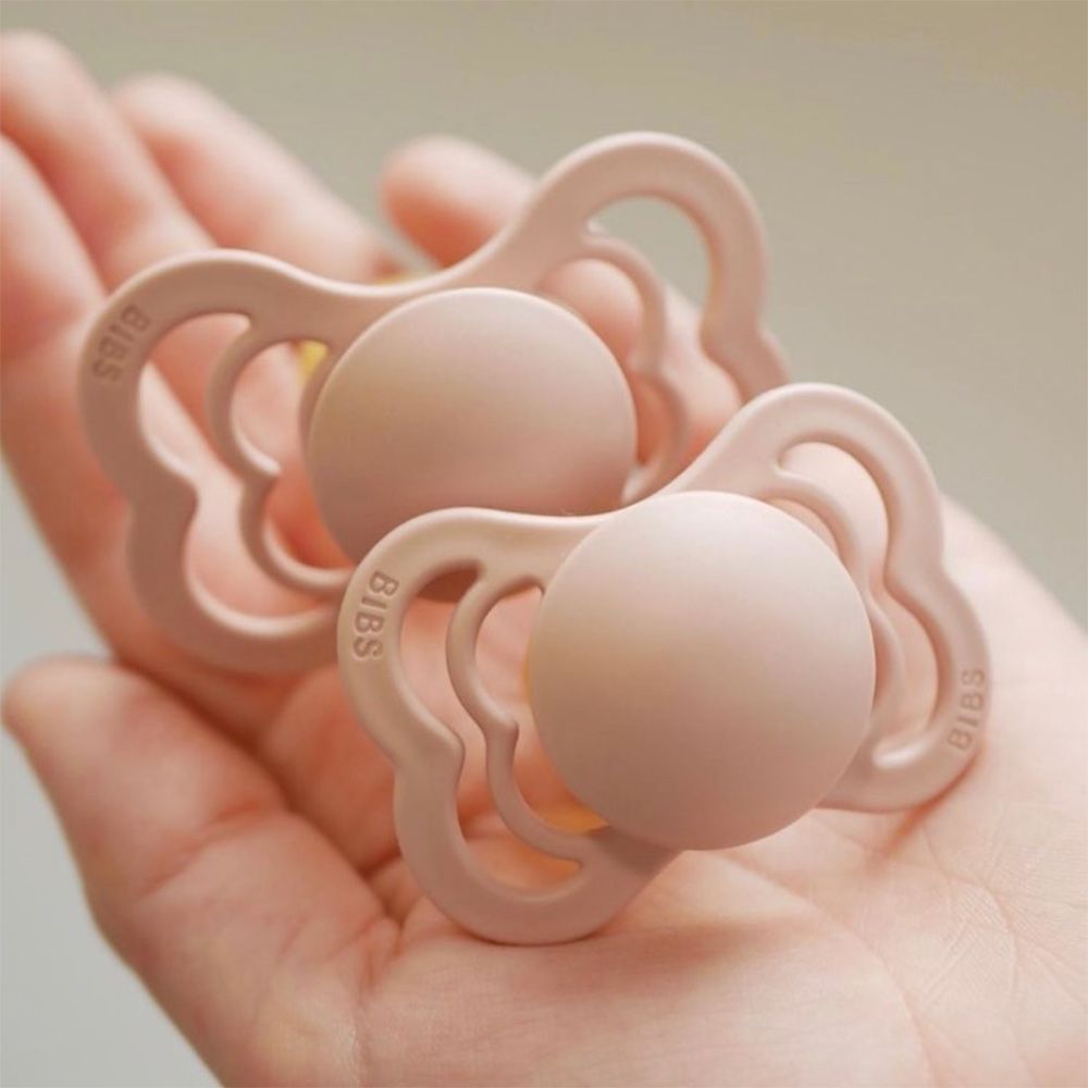 Šidítko kulaté Kaučuk 2 ks Bibs Supreme Ivory / Blush - obrázek 2
