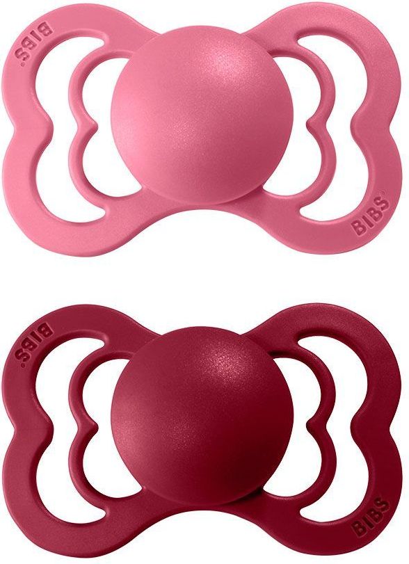 Šidítko kulaté Kaučuk 2 ks Bibs Supreme Coral / Ruby 6-18 měsíců - obrázek 1
